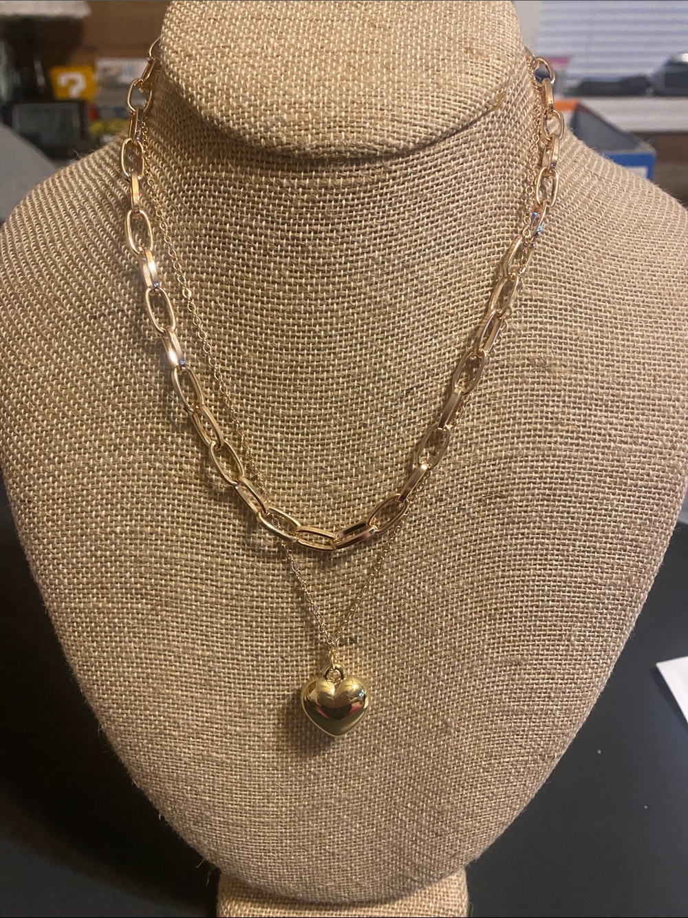 Gold Heart Locket Necklace - Women Jewelry